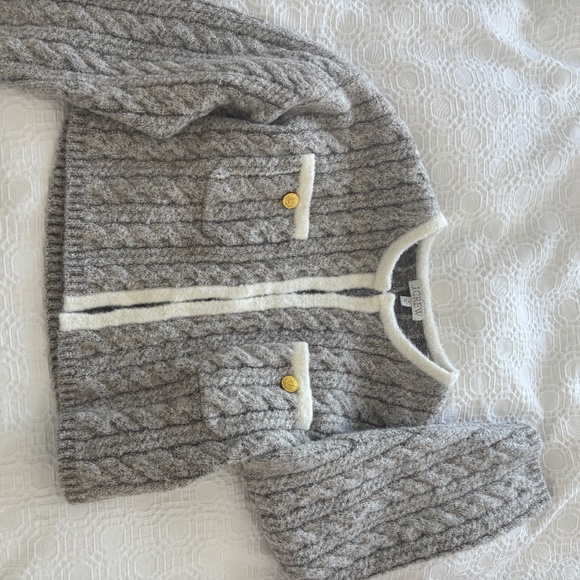 J Crew cable-knit sweater lady jacket Medium - Picture 5 of 6